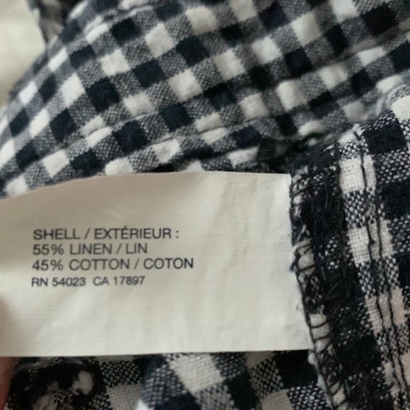 Gap Aubrey Gingham Cotton/Linen Shorts - Picture 7 of 7
